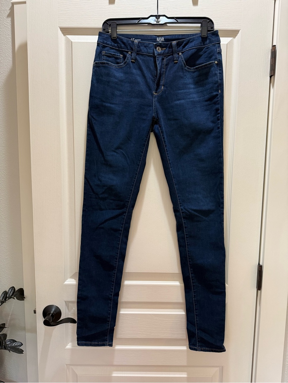 A.N.A. Dark Blue High Rise Skinny Jeans 8 Tall Like New Condition